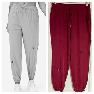 Casual Burgundy Women's Jogger Pants